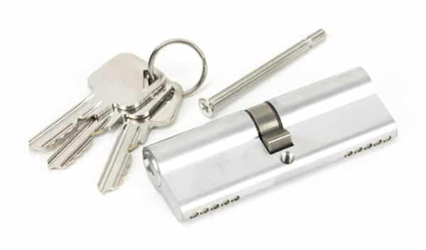 Satin Chrome 45/45 5pin Euro Cylinder 2