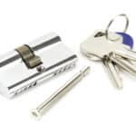 Polished Chrome 30/30 5pin Euro Cylinder KA 2