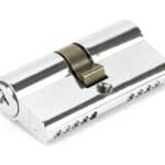 Polished Chrome 30/30 5pin Euro Cylinder KA 1