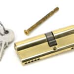 Lacquered Brass 35T/45 5pin Euro Cylinder/Thumbturn 2