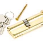 Lacquered Brass 45/45 5pin Euro Cylinder/Thumbturn 2
