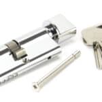 Polished Chrome 35/35 5pin Euro Cylinder/Thumbturn KA 2