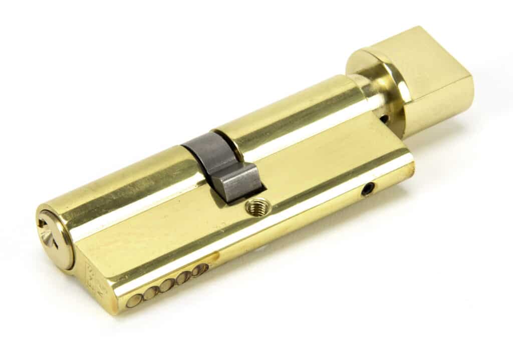 Lacquered Brass 40/40 5pin Euro Cylinder/Thumbturn KA 1