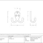 Polished Chrome Celtic Double Robe Hook 2