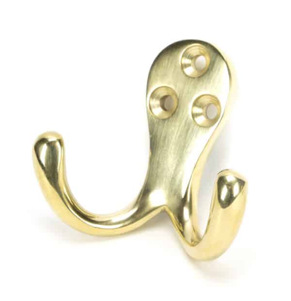 Polished Brass Celtic Double Robe Hook 1