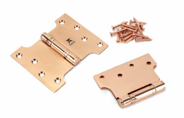 Polished Bronze 4" x 3" x 5"Parliament Hinge (pair) ss 2