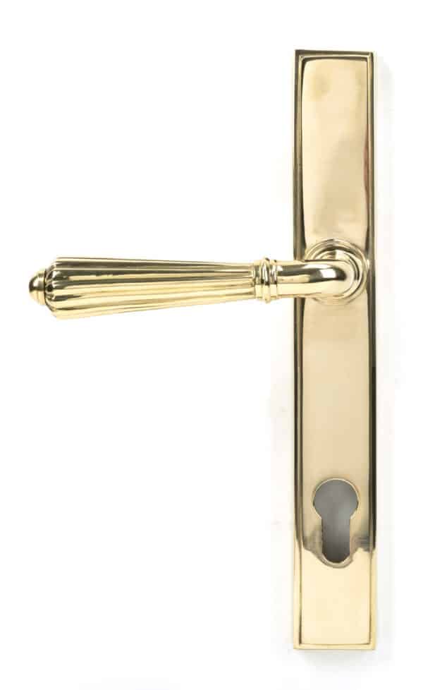 Polished Brass Hinton Slimline Lever Espag. Lock Set 2