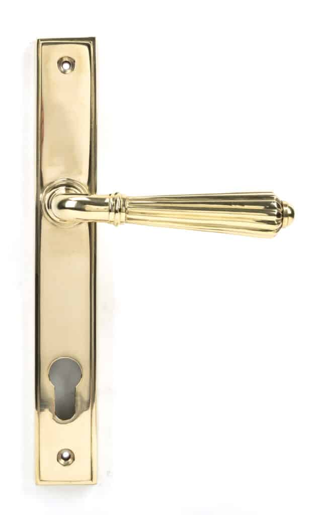 Polished Brass Hinton Slimline Lever Espag. Lock Set 1