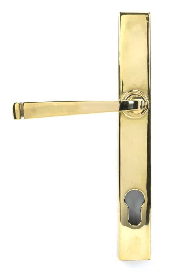 Polished Brass Avon Slimline Lever Espag. Lock Set 2