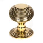 Aged Brass Beehive Centre Door Knob 1