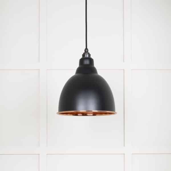 Smooth Copper Brindley Pendant in Elan Black 2