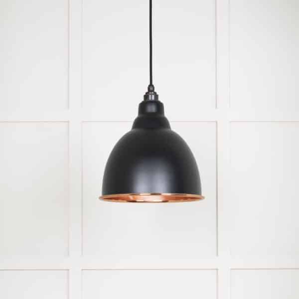 Smooth Copper Brindley Pendant in Elan Black 1