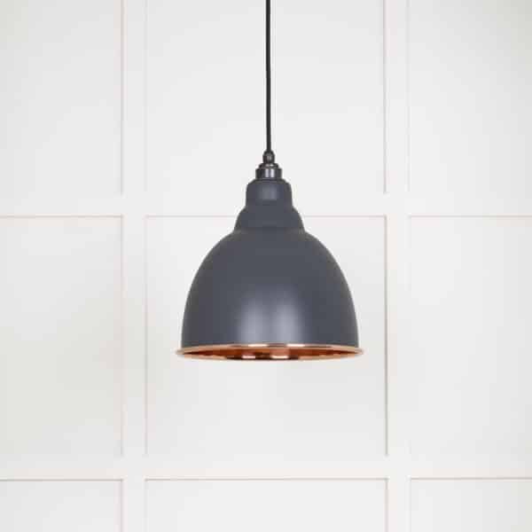 Smooth Copper Brindley Pendant in Slate 2