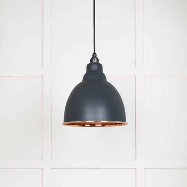 Smooth Copper Brindley Pendant in Soot 2