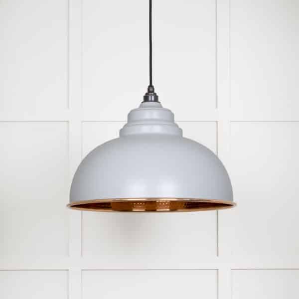 Hammered Copper Harborne Pendant in Birch 2