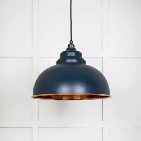 Hammered Copper Harborne Pendant in Dusk 2