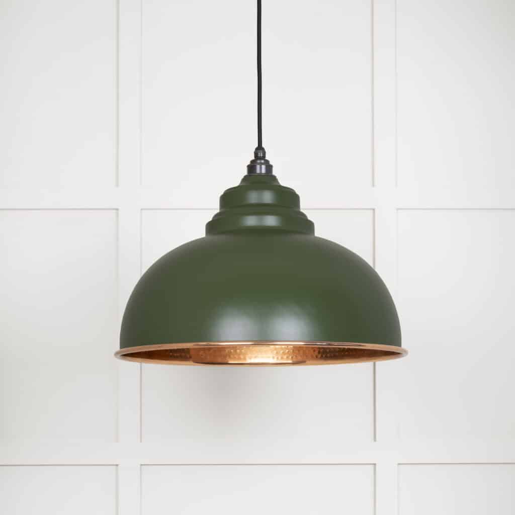 Hammered Copper Harborne Pendant in Heath 1