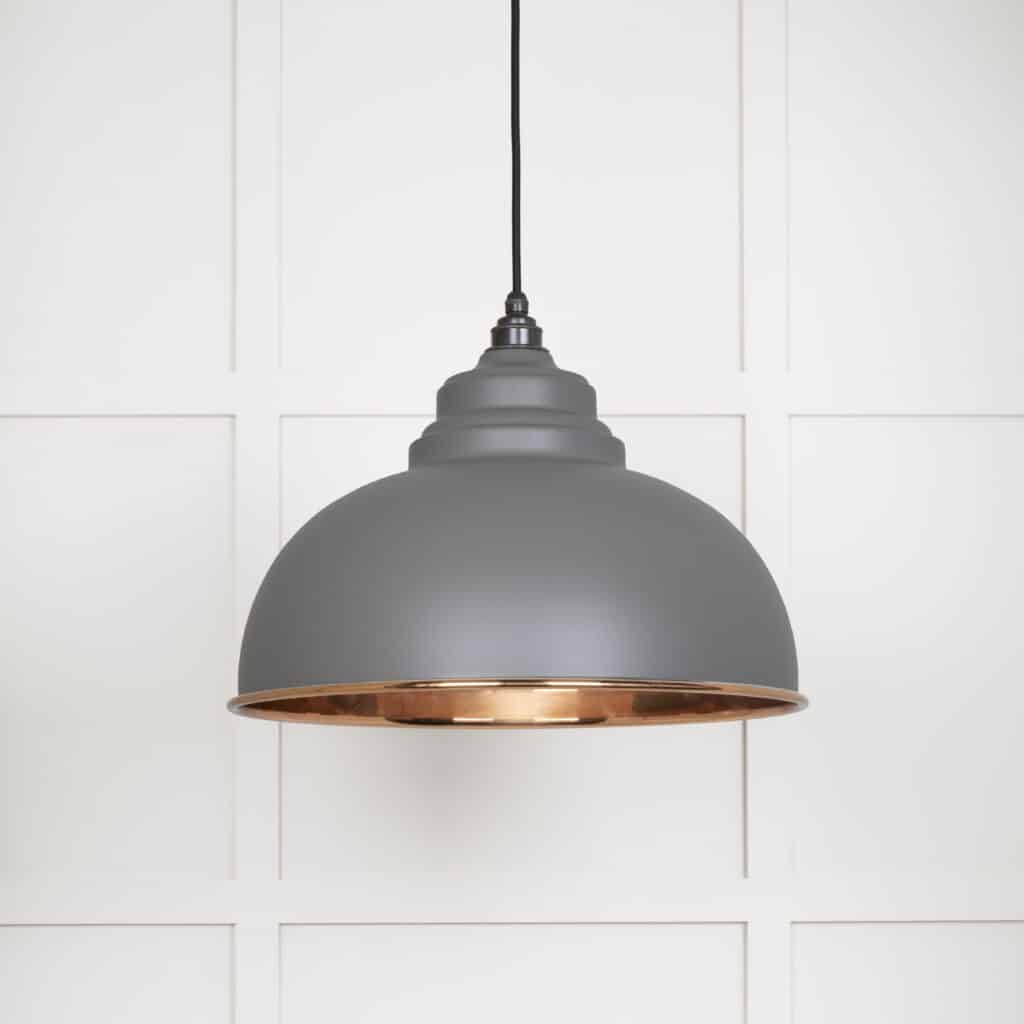 Smooth Copper Harborne Pendant in Bluff 1