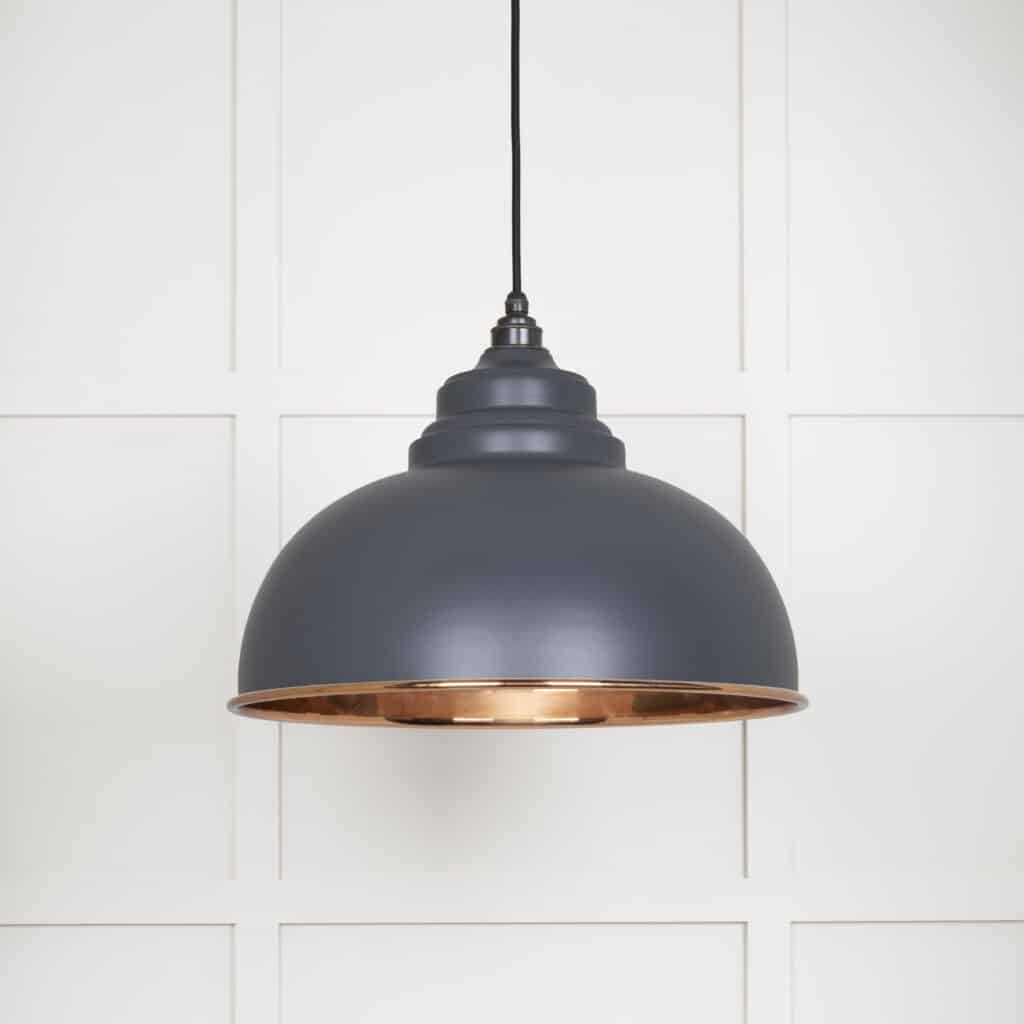 Smooth Copper Harborne Pendant in Slate 1