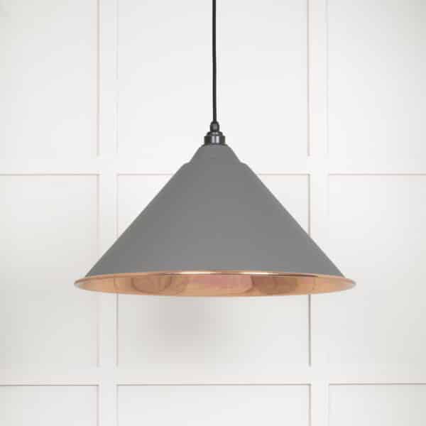 Smooth Copper Hockley Pendant in Bluff 2