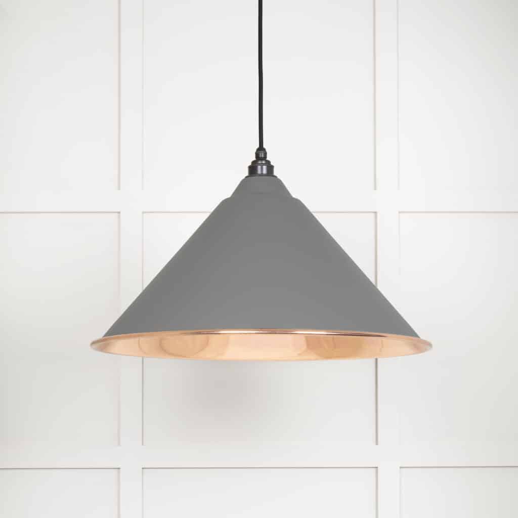 Smooth Copper Hockley Pendant in Bluff 1