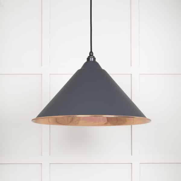 Smooth Copper Hockley Pendant in Slate 2