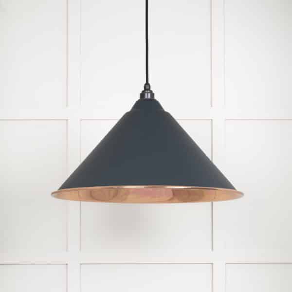 Smooth Copper Hockley Pendant in Soot 2