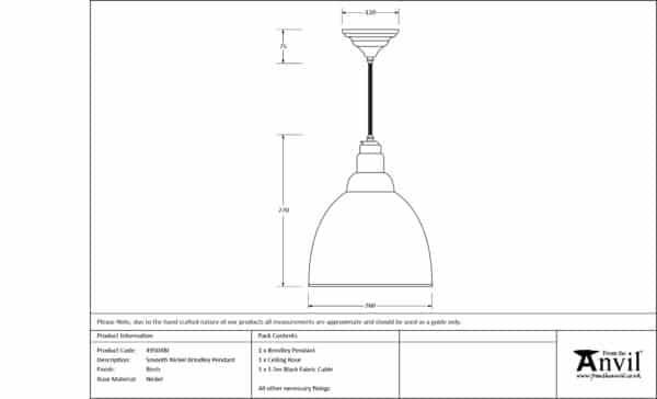 Smooth Nickel Brindley Pendant in Birch 3