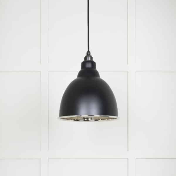 Smooth Nickel Brindley Pendant in Elan Black 2