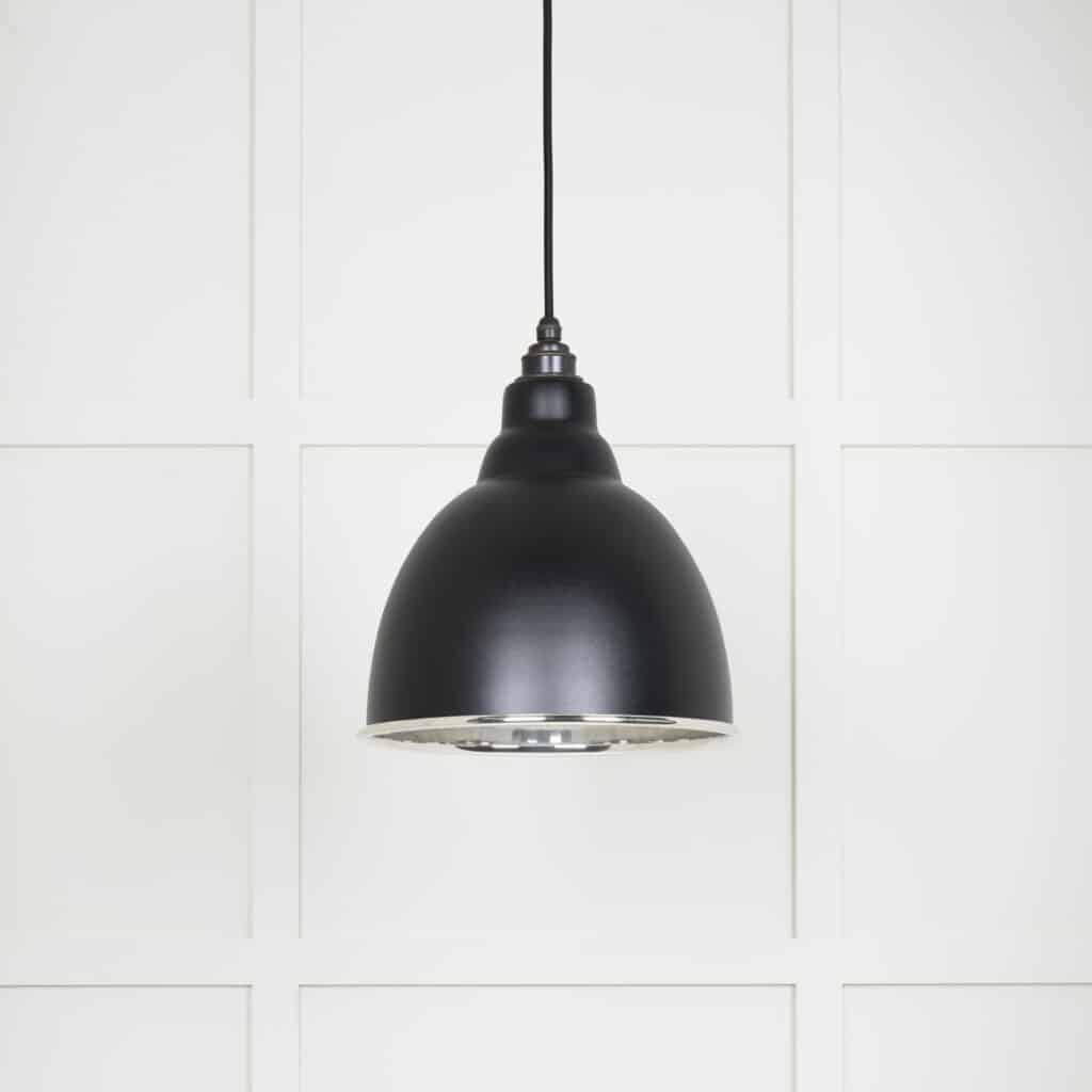 Smooth Nickel Brindley Pendant in Elan Black 1