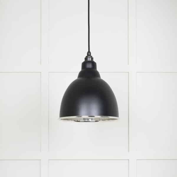 Smooth Nickel Brindley Pendant in Elan Black 1