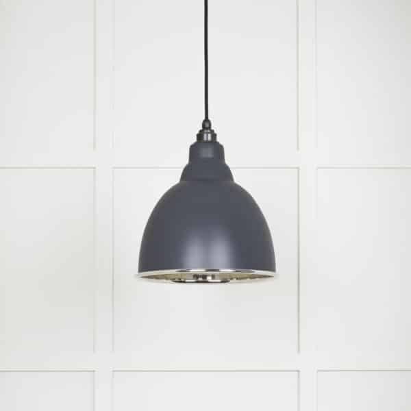 Smooth Nickel Brindley Pendant in Slate 2