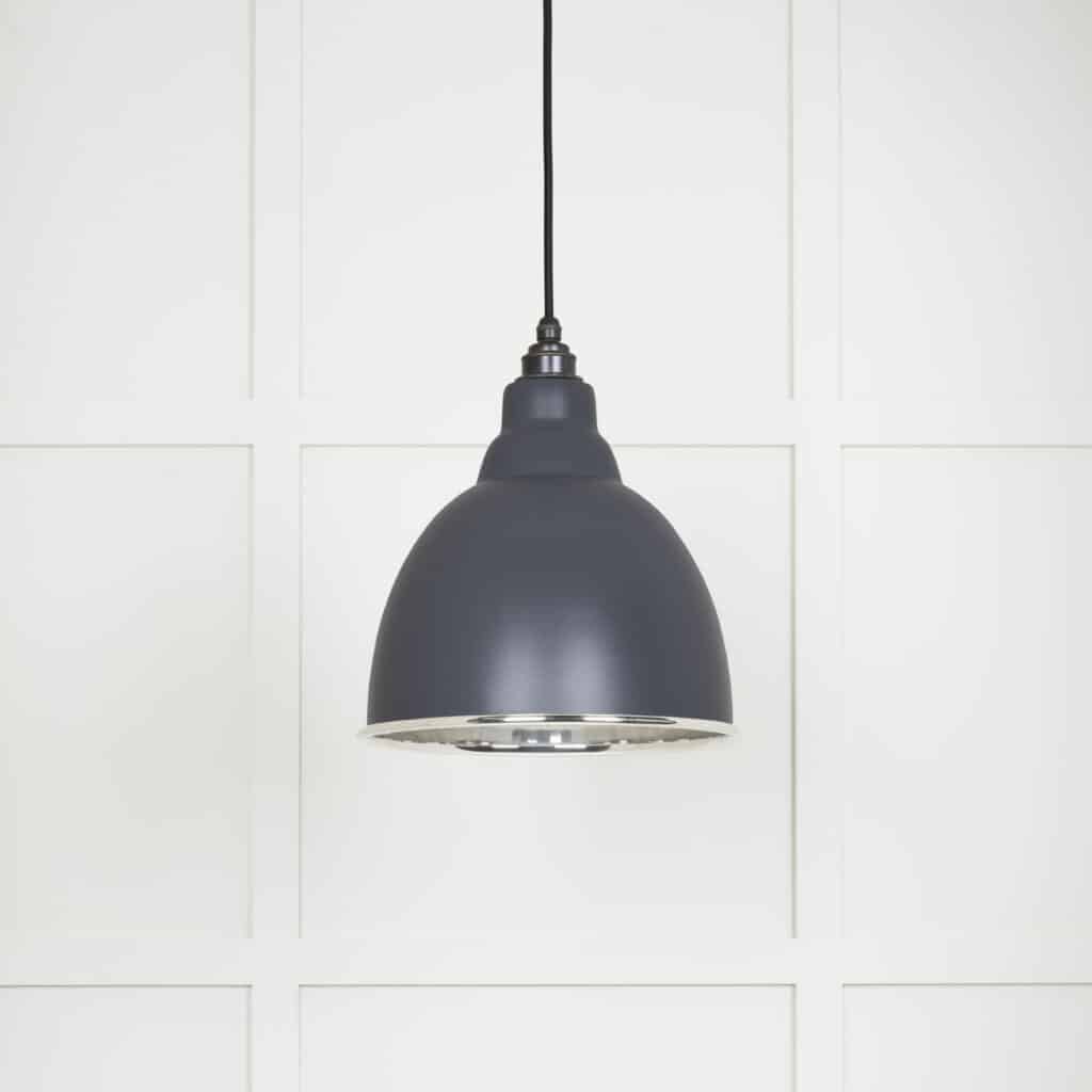 Smooth Nickel Brindley Pendant in Slate 1