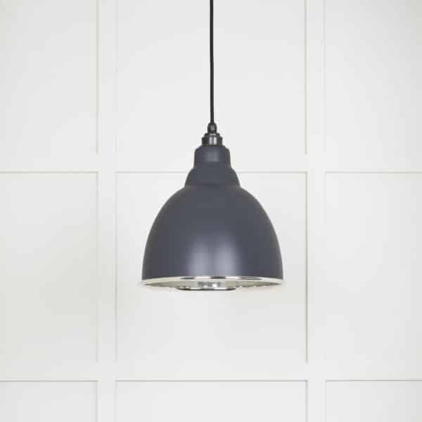 Smooth Nickel Brindley Pendant in Slate 1