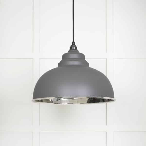 Smooth Nickel Harborne Pendant in Bluff 1