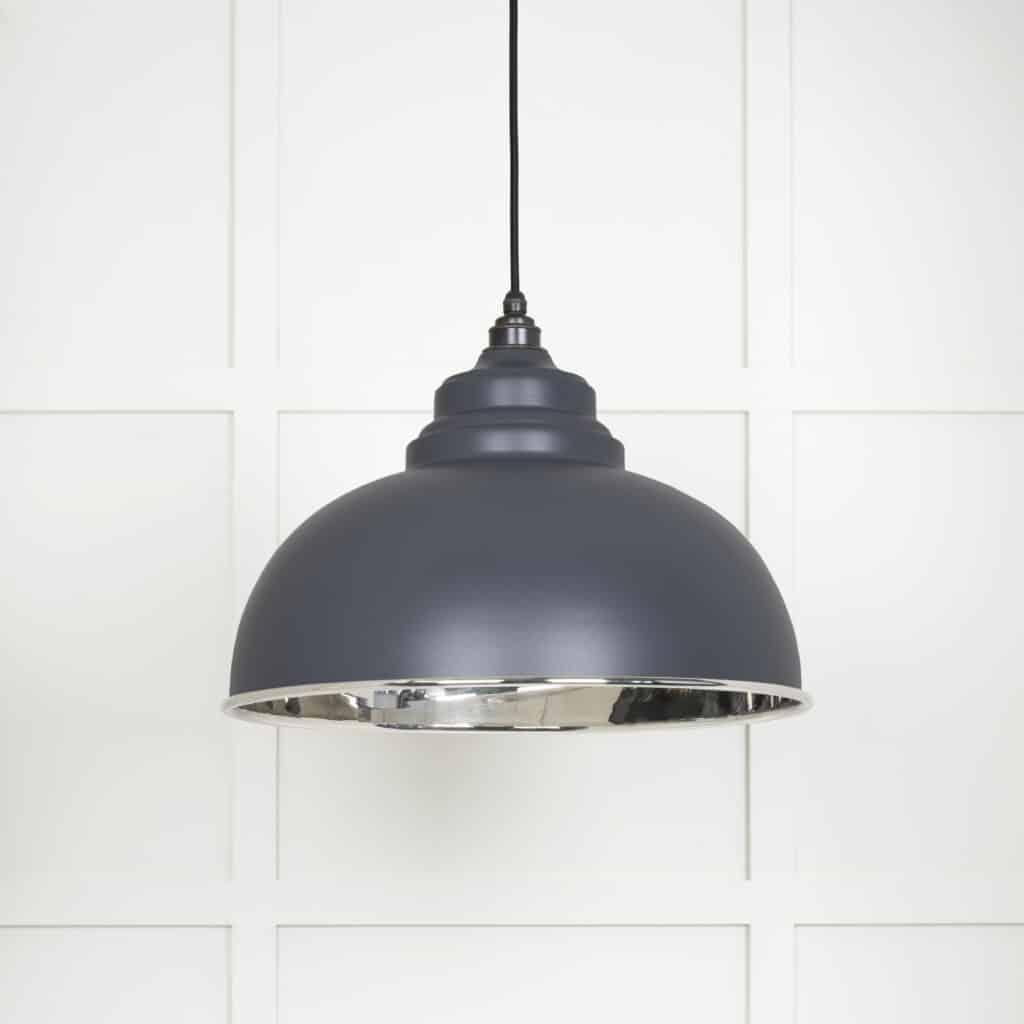 Smooth Nickel Harborne Pendant in Slate 1