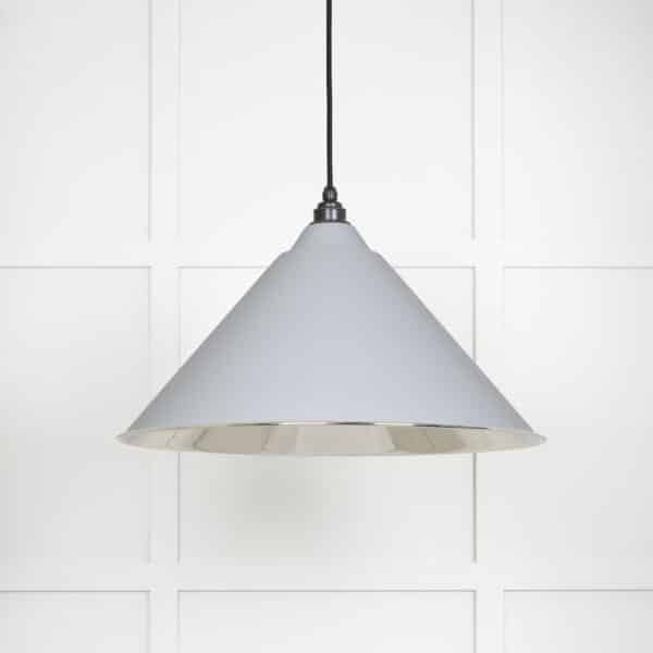 Smooth Nickel Hockley Pendant in Birch 2