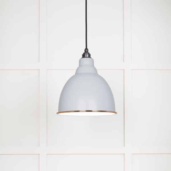 White Gloss Brindley Pendant in Birch 1