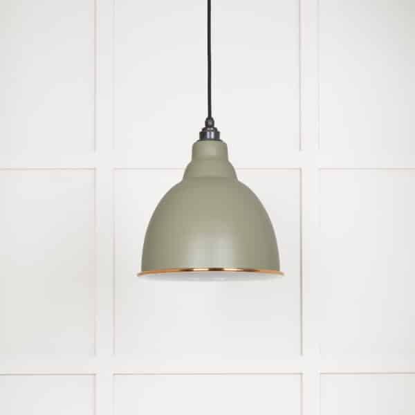 White Gloss Brindley Pendant in Tump 2