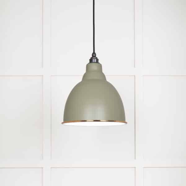 White Gloss Brindley Pendant in Tump 1