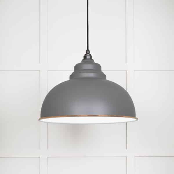 White Gloss Harborne Pendant in Bluff 1