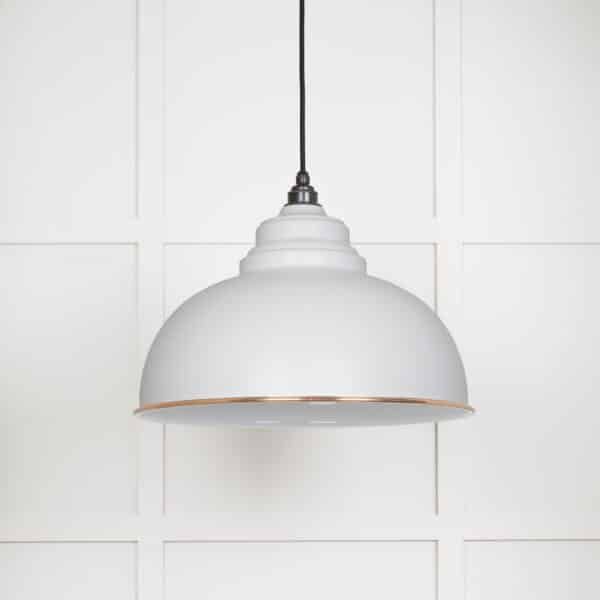 White Gloss Harborne Pendant in Flock 2