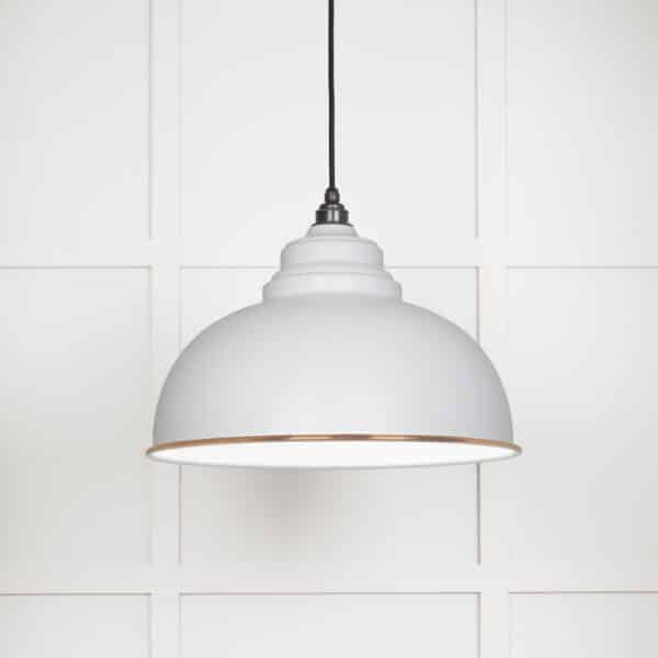 White Gloss Harborne Pendant in Flock 1