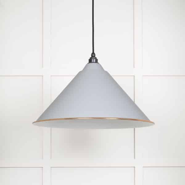 White Gloss Hockley Pendant in Birch 2