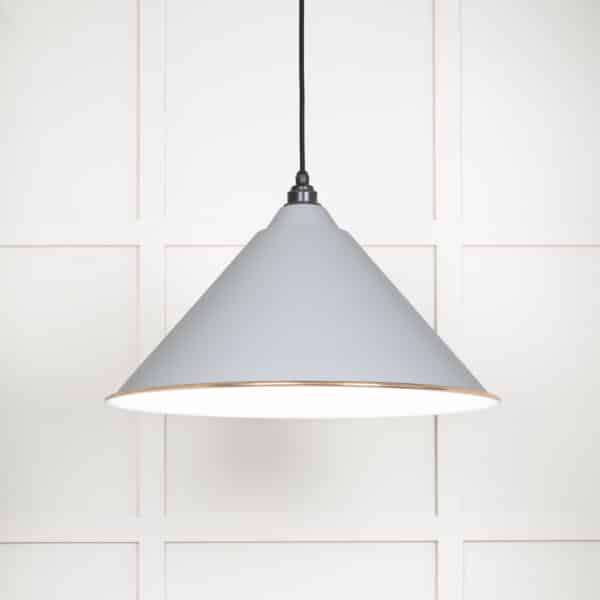 White Gloss Hockley Pendant in Birch 1