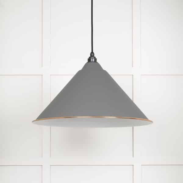 White Gloss Hockley Pendant in Bluff 2