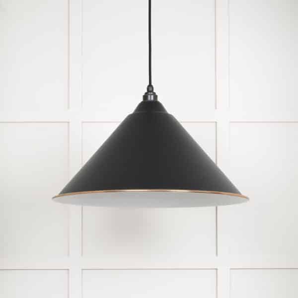 White Gloss Hockley Pendant in Elan Black 2