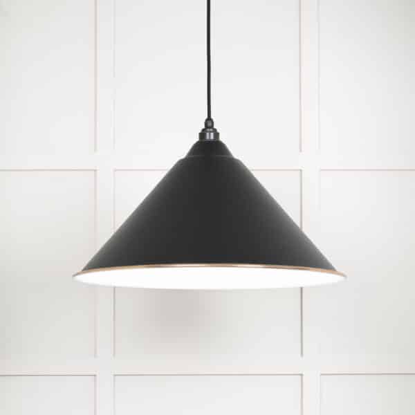 White Gloss Hockley Pendant in Elan Black 1