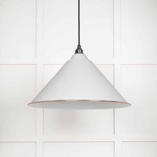 White Gloss Hockley Pendant in Flock 2