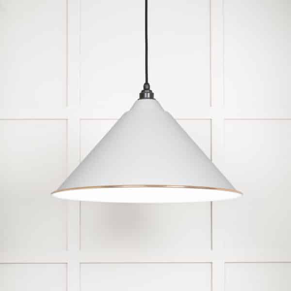 White Gloss Hockley Pendant in Flock 1